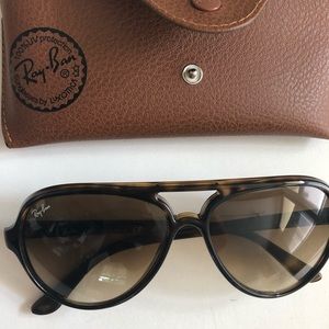 Rayban Tortoise Shell Brown Aviator Sunglasses